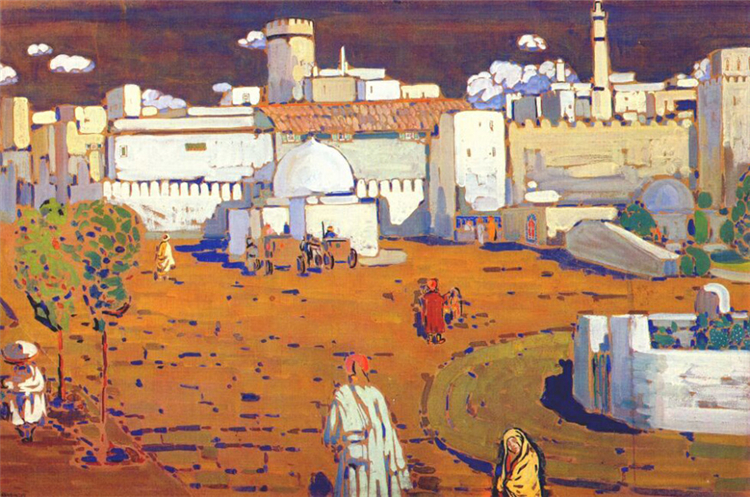 Arab City 1905 Wassily Kandinsky Abstract Canvas Oil Painting